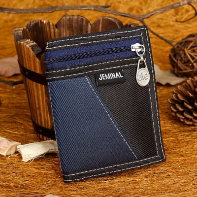 Uue mudeliga meeste rahakott tekstiilist mitmes värvitoonis