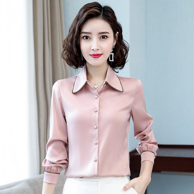 Novi model ženske košulje od šifona dugih rukava sa klasičnom kragnom