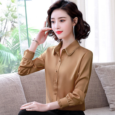 Novi model ženske košulje od šifona dugih rukava sa klasičnom kragnom