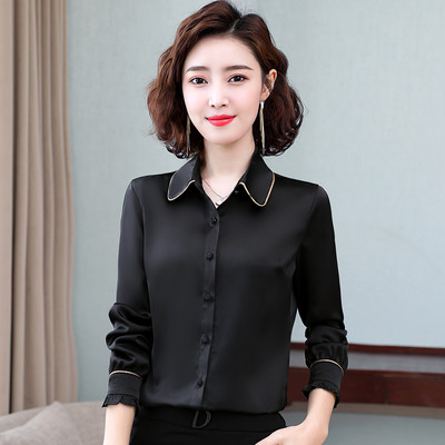 Novi model ženske košulje od šifona dugih rukava sa klasičnom kragnom