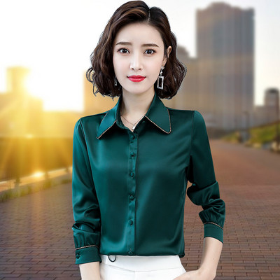 Novi model ženske košulje od šifona dugih rukava sa klasičnom kragnom