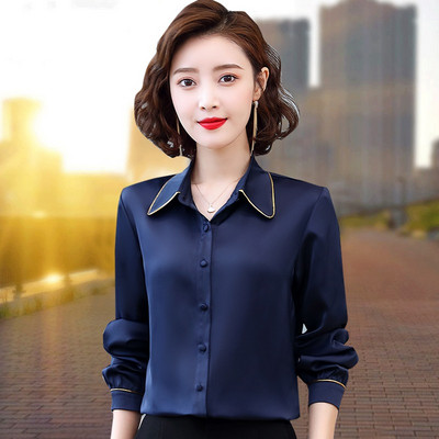 Novi model ženske košulje od šifona dugih rukava sa klasičnom kragnom