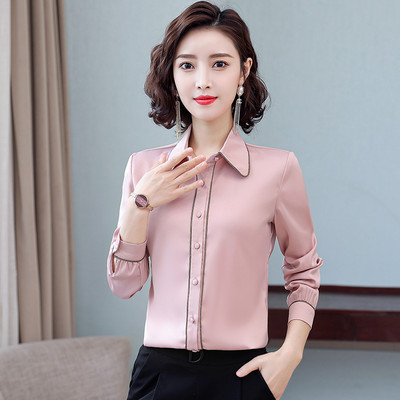 Novi model ženske košulje od šifona dugih rukava sa klasičnom kragnom