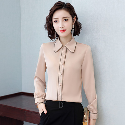 Novi model ženske košulje od šifona dugih rukava sa klasičnom kragnom