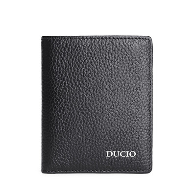 Odinė vyriška piniginė su skyriumi banknotams ir kortelėms