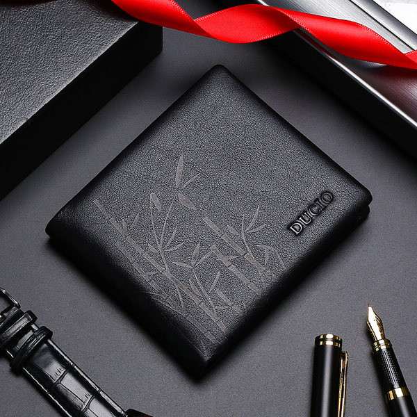 Odinė vyriška piniginė su skyriumi banknotams ir kortelėms