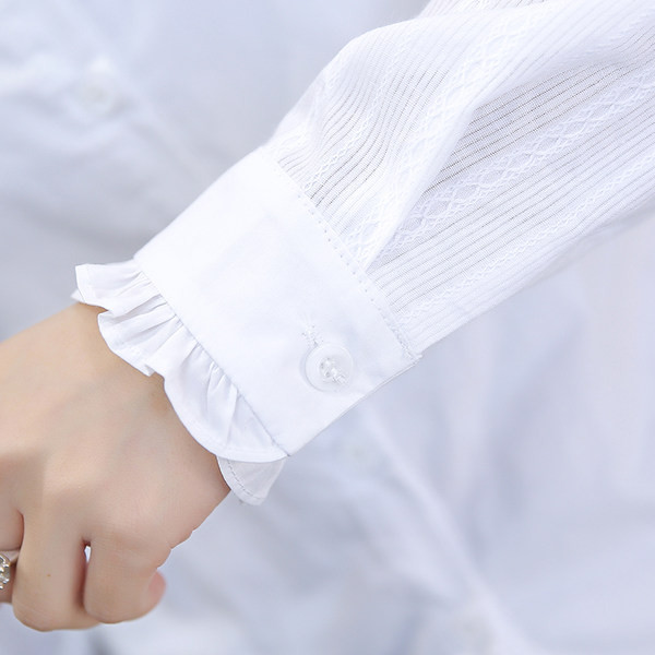 Naujo modelio moteriški elegantiški marškinėliai klasikine apykakle