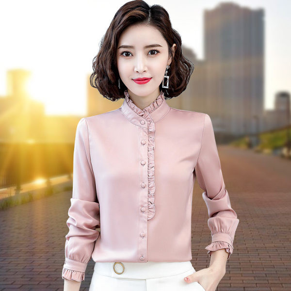 Įvairių spalvų elegantiški moteriški marškiniai