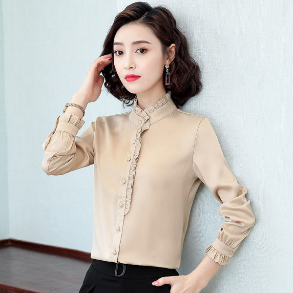 Įvairių spalvų elegantiški moteriški marškiniai