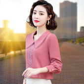 Moteriški elegantiški marškiniai su klasika ir siuvinėjimais