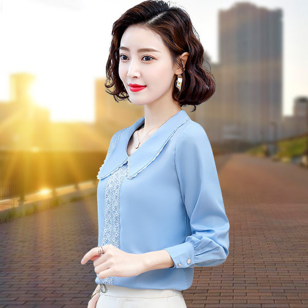 Moteriški elegantiški marškiniai su klasika ir siuvinėjimais