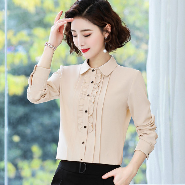 Uue mudeli elegantne pikkade varrukatega särk naistele