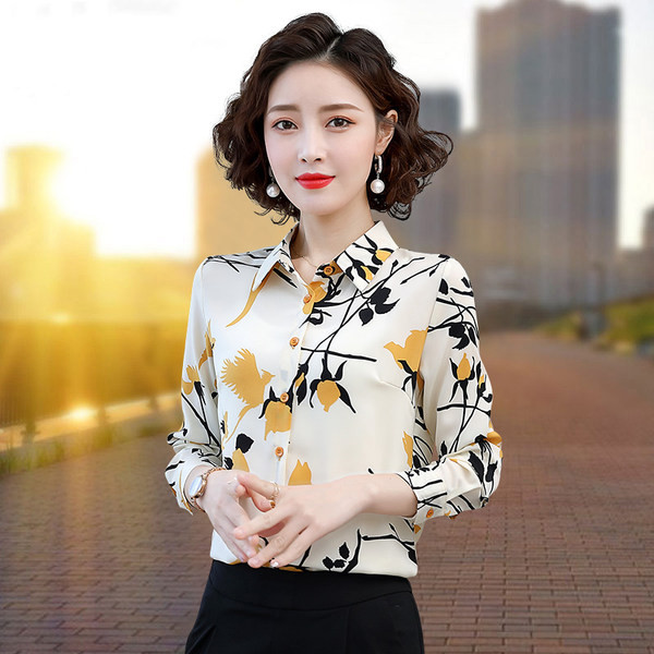 Női mintás sifon szabású ing