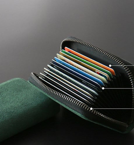 Tõmblukuga meeste dokumendirahakott