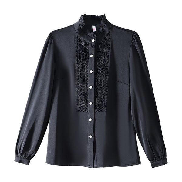 Elegantne pikkade varrukate ja tikandiga särk