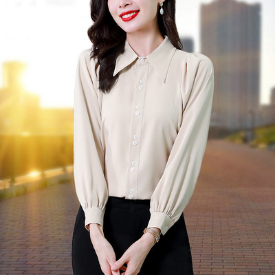 Ženska ležerna košulja dugih rukava na kopčanje