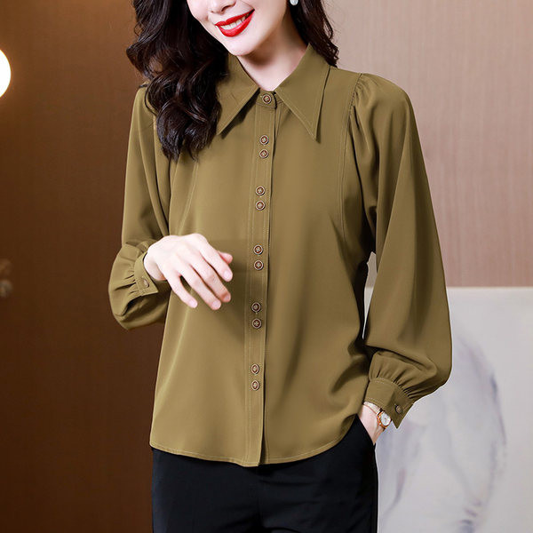 Ženska ležerna košulja dugih rukava na kopčanje