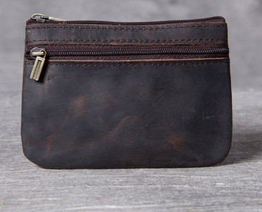 Vyriška vintažinė piniginė su užtrauktuku