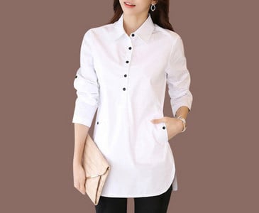 Naiste vabaaja särk – klassikalise kraega