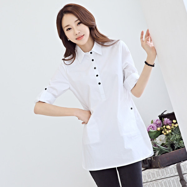 Naiste vabaaja särk – klassikalise kraega