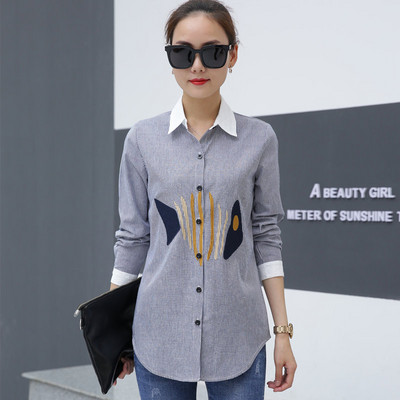 Cămașă de damă cu guler clasic în diferite culori