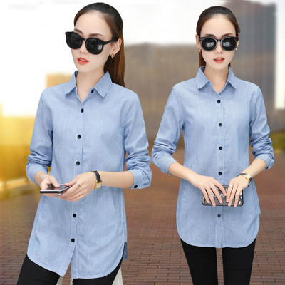 Cămașă de damă cu guler clasic în diferite culori