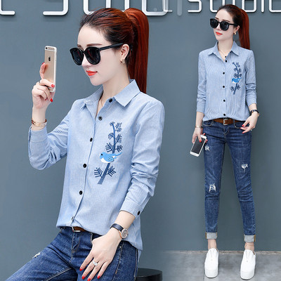 Cămașă de damă cu guler clasic în diferite culori