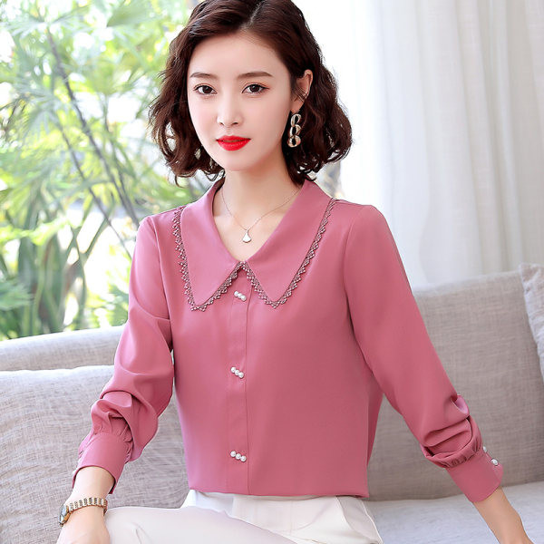 Modernūs moteriški marškiniai ilgomis rankovėmis – kelių spalvų