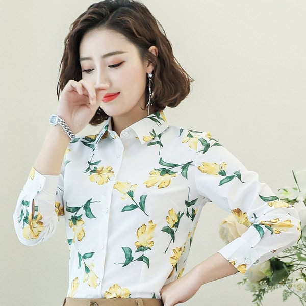 Vabaaja särk prindi ja nööpidega