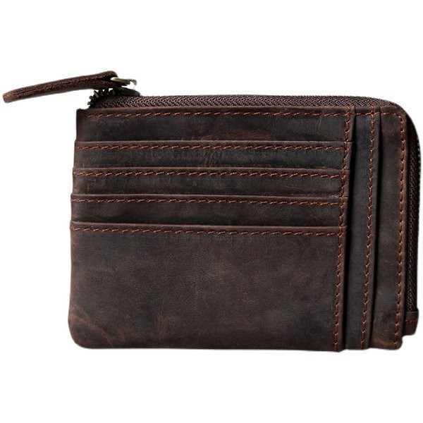 Kis méretű férfi bőr pénztárca bankkártya rekesszel