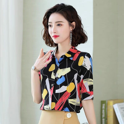 Cămașă elegantă de damă cu motive florale