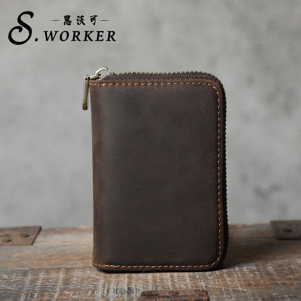 Cipzáras férfi pénztárca két színben