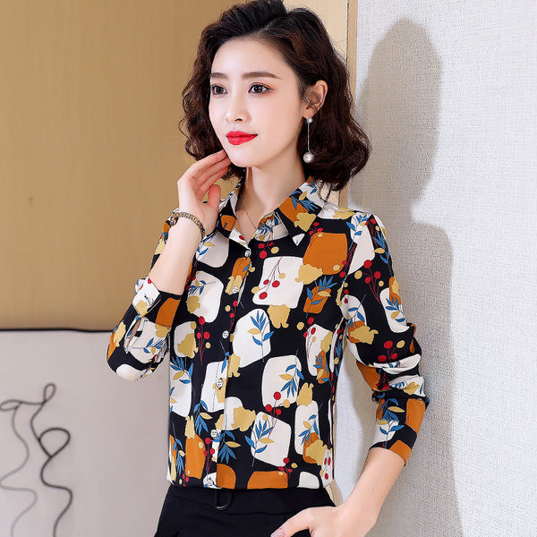 Cămașă de toamnă cu model pentru femei