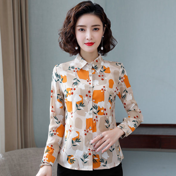 Cămașă de toamnă cu model pentru femei