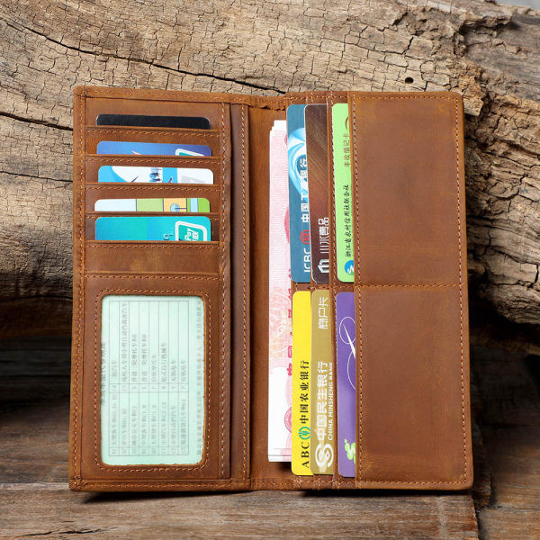 Vyriška rudos spalvos odinė piniginė