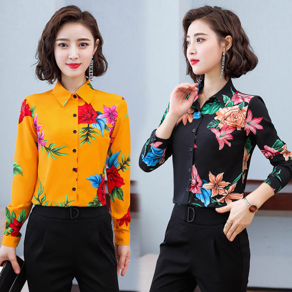 Virágos motívumú női ing