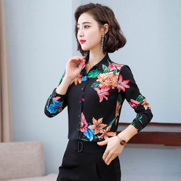 Virágos motívumú női ing