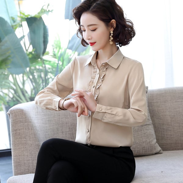 Naiste elegantne särk kolmes värvitoonis