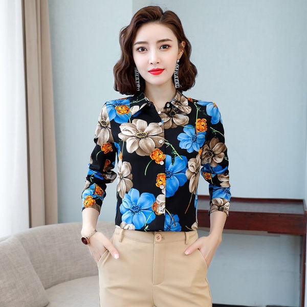 Naiste liibuv pikkade varrukatega särk – palju värve