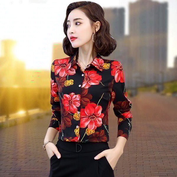 Naiste liibuv pikkade varrukatega särk – palju värve