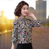 Elegáns sifon ing virágmintával