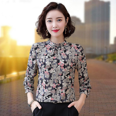 Elegáns sifon ing virágmintával