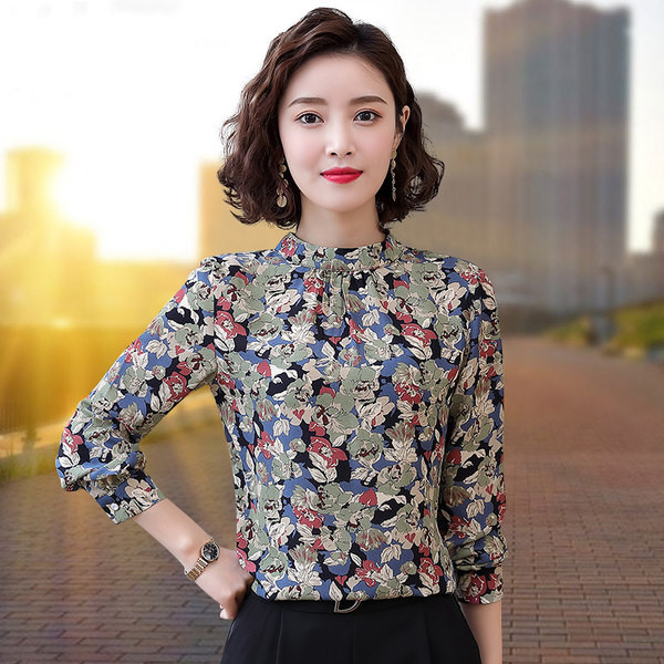 Elegáns sifon ing virágmintával