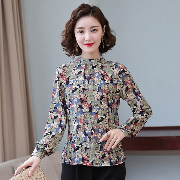 Elegáns sifon ing virágmintával