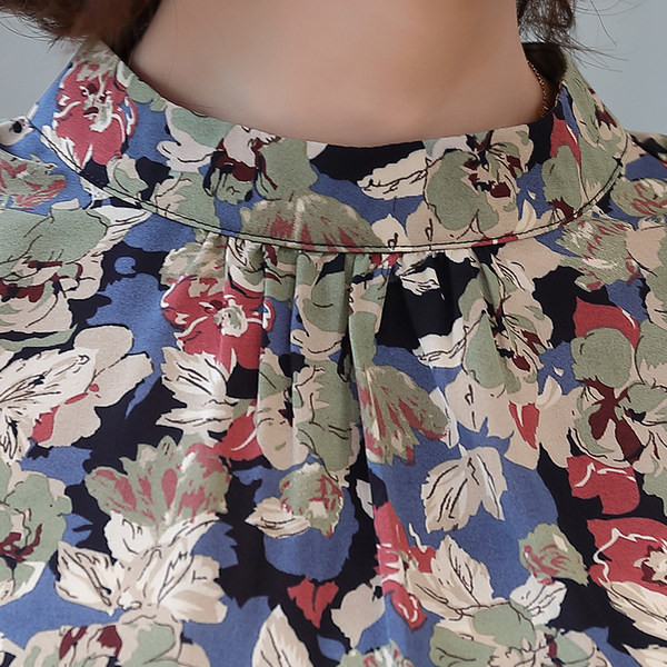 Elegáns sifon ing virágmintával