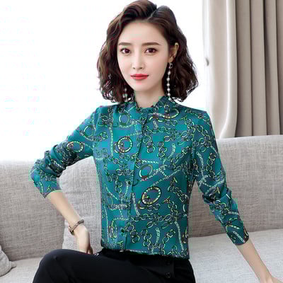 Uut mudelit pikkade varrukatega naiste särk - rohelist ja sinist värvi