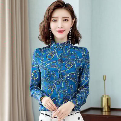 Uut mudelit pikkade varrukatega naiste särk - rohelist ja sinist värvi