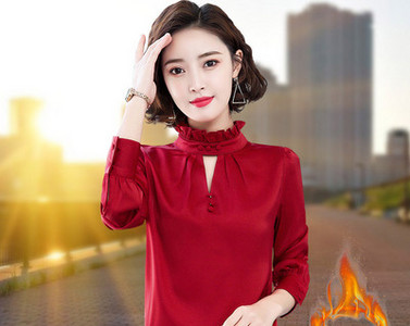 Naujo modelio moteriški marškiniai aukšta apykakle – keli modeliai