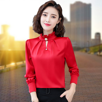 Naujo modelio moteriški marškiniai aukšta apykakle – keli modeliai