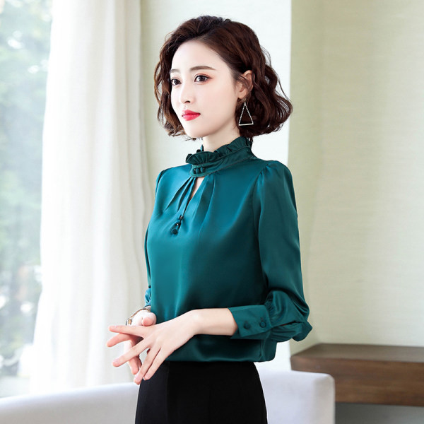 Naujo modelio moteriški marškiniai aukšta apykakle – keli modeliai